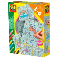 Креативный набор SES Coloring Glitter Cards 14621S 3+/ Разноцветный Разноцветный photo 3