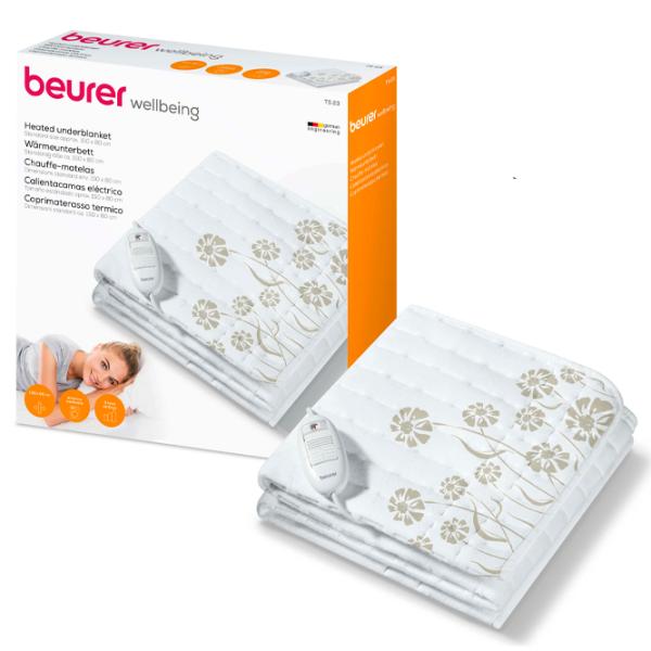 Pătură electrică Beurer TS23 60 W/ Flis/ White photo 2