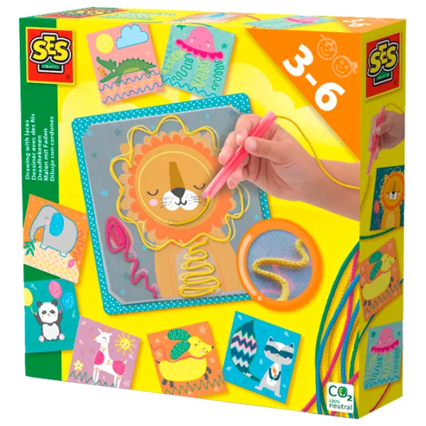Set de creație SES Drawing with laces 14889S 3+/ Multicolor Multicolor photo 2