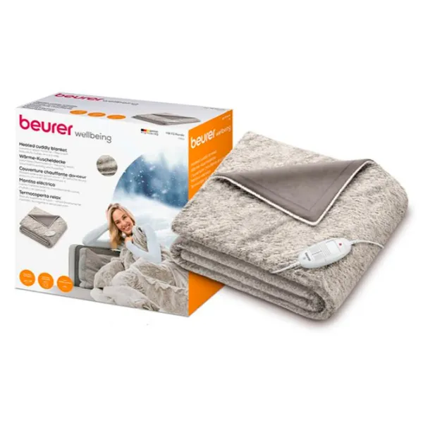 Pătură electrică Beurer HD75 Nordic 100 W/ Flis/ Gray photo 2
