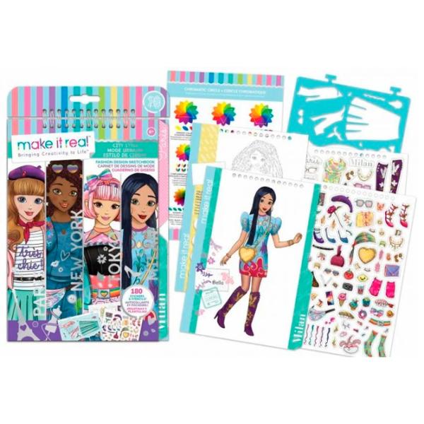 Set de creație Make It Real Fashion Design Sketchbook: City Style 3207M 6+/ Multicolor Multicolor photo 2 Set de creație Make It Real Fashion Design Sketchbook: City Style 3207M 6+/ Multicolor Multicolor photo 2