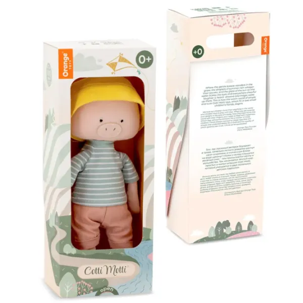 Jucărie moale Orange Toys Cotti Motti Nicky the Pig 4752218014503 3+/ Beige photo 6