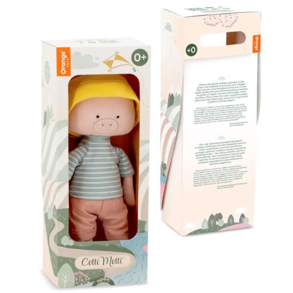 Jucărie moale Orange Toys Cotti Motti Nicky the Pig 4752218014503 3+/ Beige photo 6