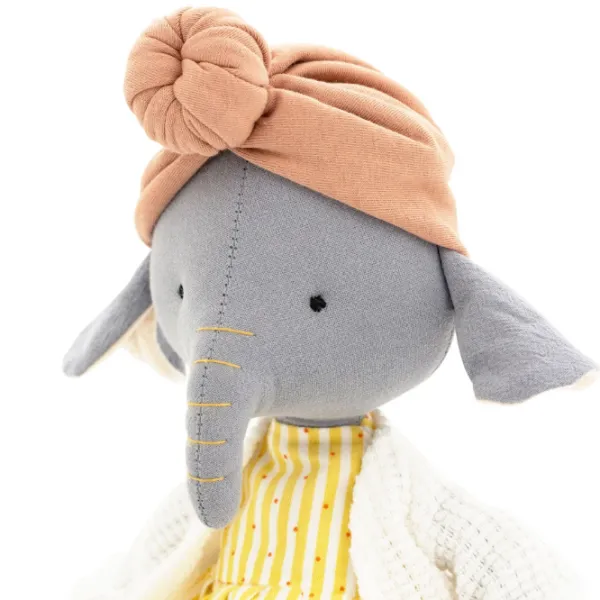 Jucărie moale Orange Toys Cotti Motti Alice the Elephant 4752218014435 3+/ Beige photo 4