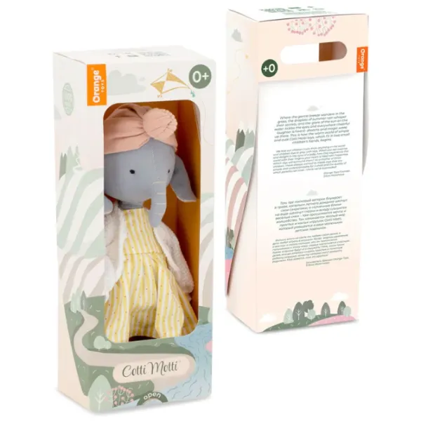 Jucărie moale Orange Toys Cotti Motti Alice the Elephant 4752218014435 3+/ Beige photo 6