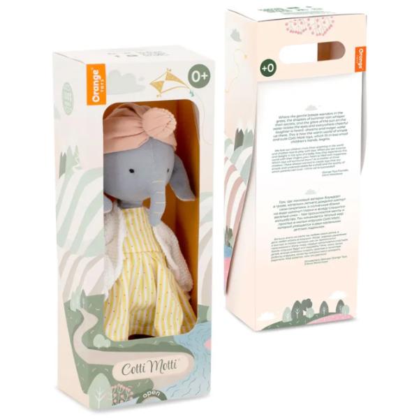 Jucărie moale Orange Toys Cotti Motti Alice the Elephant 4752218014435 3+/ Beige photo 6