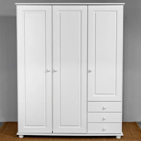 Шкаф Классический Mobicasa Dumbo 3 141 x 52см x 183 / Дерево / Белый photo 2 Шкаф Классический Mobicasa Dumbo 3 141 x 52см x 183 / Дерево / Белый photo 2