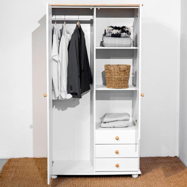 Шкаф Классический Mobicasa Dumbo 2 99 x 52см x 183 / Дерево / Белый антик photo 4 Шкаф Классический Mobicasa Dumbo 2 99 x 52см x 183 / Дерево / Белый антик photo 4