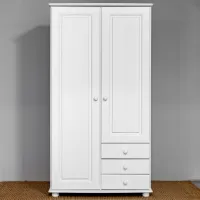 Dulap Clasic Mobicasa Dumbo 2 99 x 52 x 183 / Lemn / Alb photo 2
