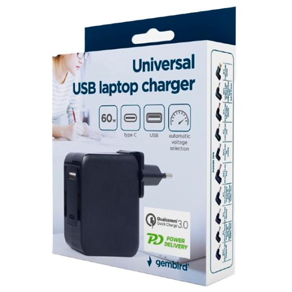 Încărcător pentru laptop Gembird NPA-PD60-01 4.5 A/ Black photo 5 Încărcător pentru laptop Gembird NPA-PD60-01 4.5 A/ Black photo 5