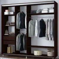 Dulap pentru haine Glisant Mobildor-Lux Aron 2100 2226 210 x 60 x 220 / PAL / Wenge magie photo 2