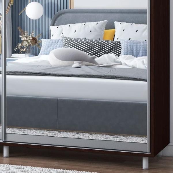 Dulap pentru haine Glisant Mobildor-Lux Aron 2200 2226 220 x 60 x 220 / PAL / Wenge magie photo 4