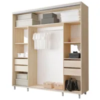 Dulap pentru haine Glisant Mobildor-Lux Aron S 1900 3025 190 x 60 x 220 / PAL / Stejar Sonoma photo 2