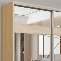 Dulap pentru haine Glisant Mobildor-Lux Aron S 1900 3025 190 x 60 x 220 / PAL / Stejar Sonoma photo 3