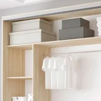 Dulap pentru haine Glisant Mobildor-Lux Aron S 1900 3025 190 x 60 x 220 / PAL / Stejar Sonoma photo 5