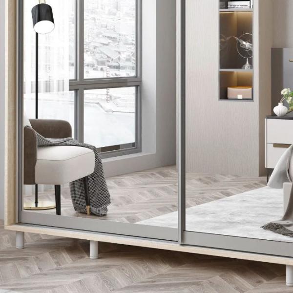 Dulap pentru haine Glisant Mobildor-Lux Aron S 2000 3025 200 x 60 x 220 / PAL / Stejar Sonoma photo 4