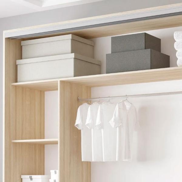 Dulap pentru haine Glisant Mobildor-Lux Aron S 2000 3025 200 x 60 x 220 / PAL / Stejar Sonoma photo 5