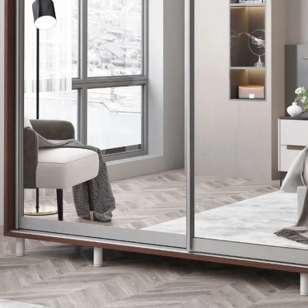 Dulap pentru haine Glisant Mobildor-Lux Aron S 1900 2226 190 x 60 x 220 / PAL / Wenghe photo 4