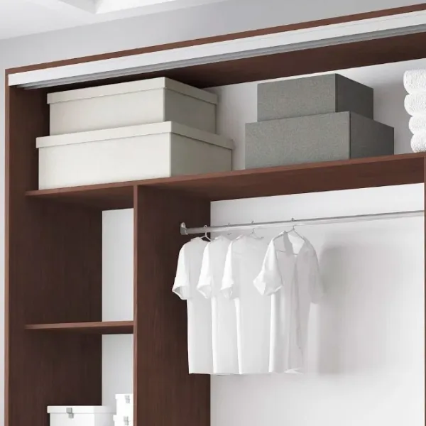 Dulap pentru haine Glisant Mobildor-Lux Aron S 1900 2226 190 x 60 x 220 / PAL / Wenghe photo 5