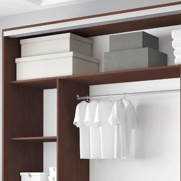 Dulap pentru haine Glisant Mobildor-Lux Aron S 1900 2226 190 x 60 x 220 / PAL / Wenghe photo 5