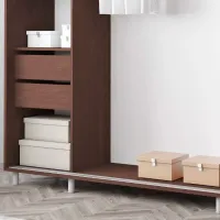 Dulap pentru haine Glisant Mobildor-Lux Aron S 1900 2226 190 x 60 x 220 / PAL / Wenghe photo 6