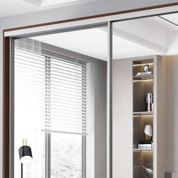 Dulap pentru haine Glisant Mobildor-Lux Aron S 2000 2226 200 x 60 x 220 / PAL / Wenghe photo 3