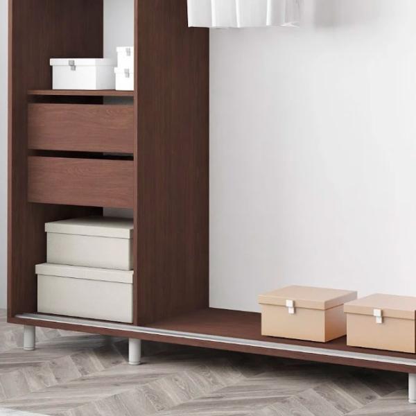 Dulap pentru haine Glisant Mobildor-Lux Aron S 2000 2226 200 x 60 x 220 / PAL / Wenghe photo 6