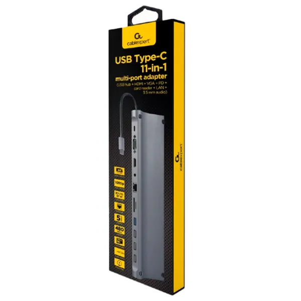 Адаптер Cablexpert A-CM-COMBO11-01 USB Type-C/ Серый photo 4