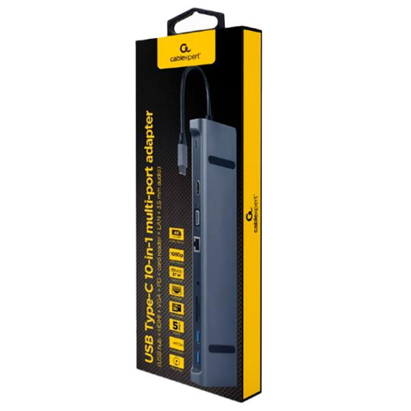 Adapter Cablexpert A-CM-COMBO10-01 USB Type-C/ Gray photo 4