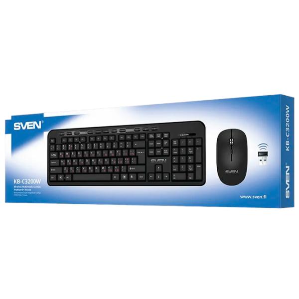 Tastatura & Mouse Sven KB-C3200W Fără fir/ Black photo 6