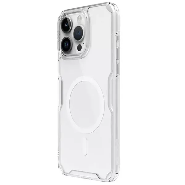 Чехол для смартфона Apple iPhone 15 Pro Max Nillkin/ Back/ TPU/ PC/ Белый Прозрачный photo 4 Чехол для смартфона Apple iPhone 15 Pro Max Nillkin/ Back/ TPU/ PC/ Белый Прозрачный photo 4