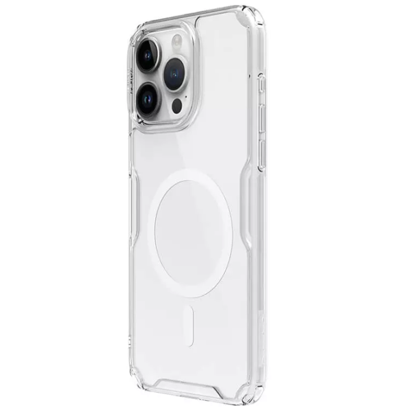 Чехол для смартфона Apple iPhone 15 Pro Max Nillkin/ Back/ TPU/ PC/ Белый Прозрачный photo 4 Чехол для смартфона Apple iPhone 15 Pro Max Nillkin/ Back/ TPU/ PC/ Белый Прозрачный photo 4