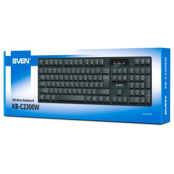 Tastatură Sven KB-C2300W Fără fir/ Black photo 4