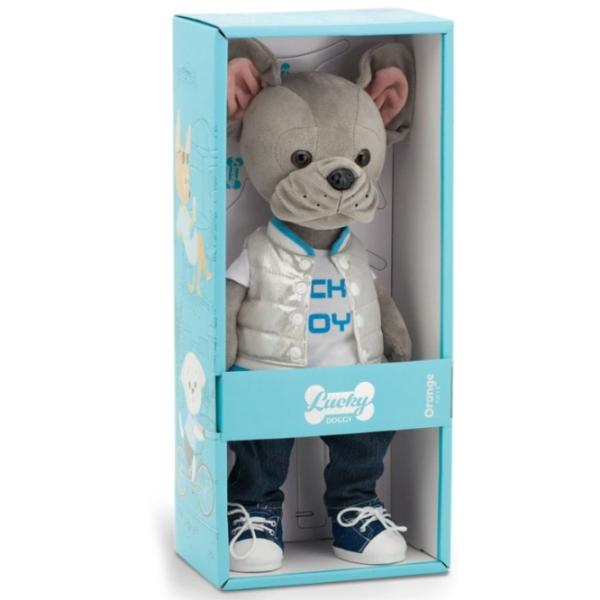 Jucărie moale Orange Toys Lucky Doggy Maxx: Super Style 4752218006058 3+/ Grey photo 4