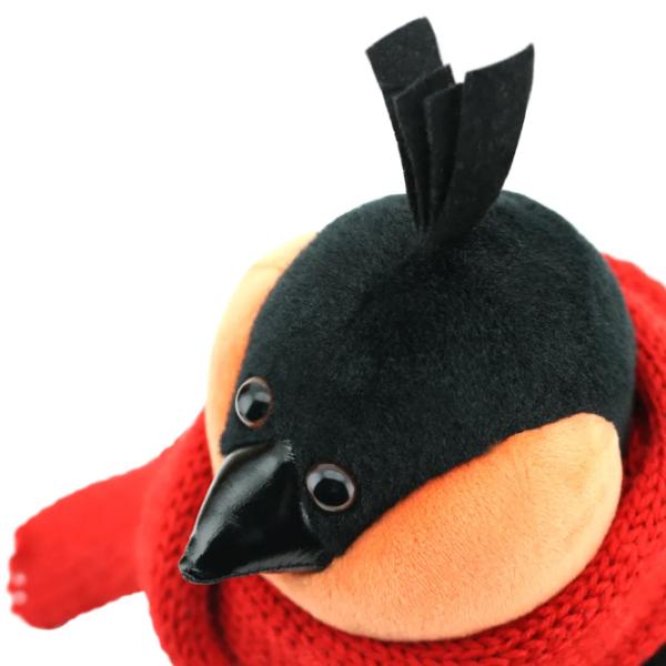 Мягкая игрушка Orange Toys Life Bob the Bullfinch: Red Scarf 4751025414964 3+/ Grey photo 5