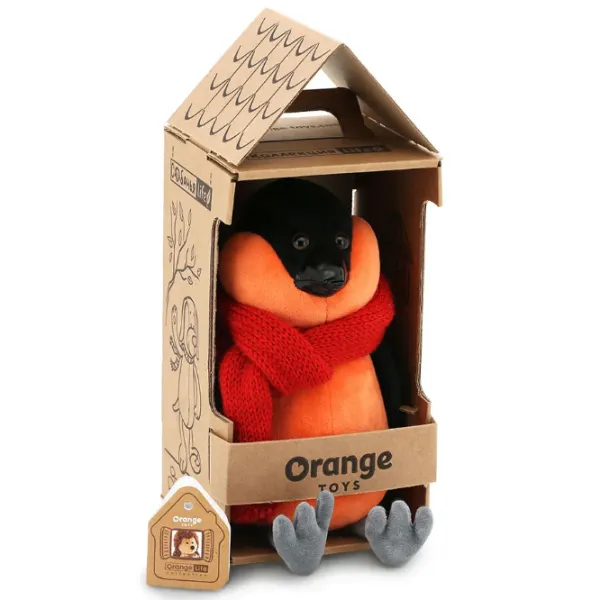 Мягкая игрушка Orange Toys Life Bob the Bullfinch: Red Scarf 4751025414964 3+/ Grey photo 8
