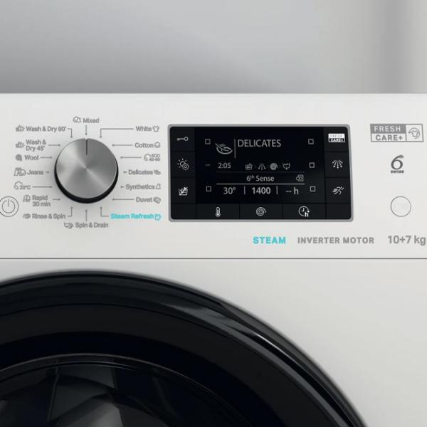Стиральная машина с сушкой Whirlpool FFWDD 1076258 BV EU 10 кг / 1600 об/мин / Белый photo 6