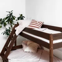 Детская кровать Mobicasa Mira 80 x 200 cm / Дерево / Коричневый photo 3