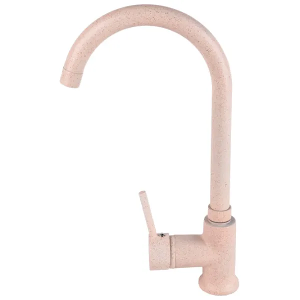 Baterie pentru bucătărie SanDonna F7073 mono comandă/ pivotantă/ Alamă/ Beige photo 2