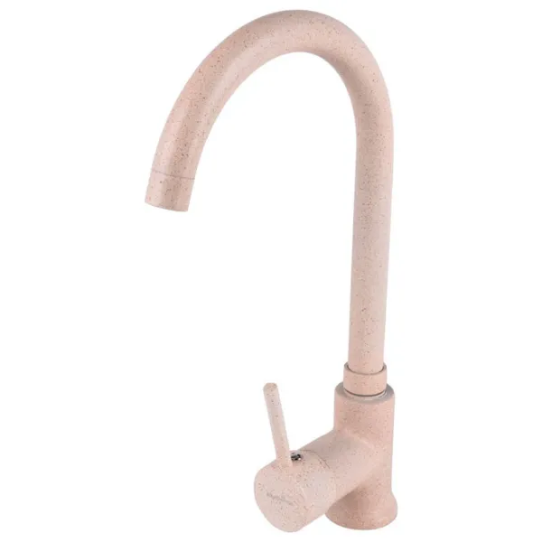 Baterie pentru bucătărie SanDonna F7073 mono comandă/ pivotantă/ Alamă/ Beige photo 3