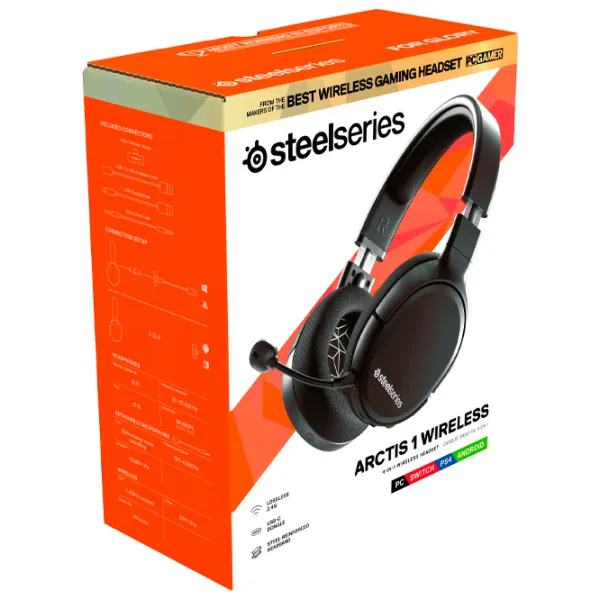 Căști Steelseries Arctis 1 Black Fără fir/ Gaming photo 7