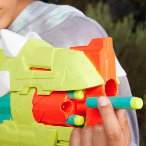 Pistol automat de jucărie Hasbro Nerf Dinosquad Armorstrike F5855 8+/ Săgeți/ Green photo 5