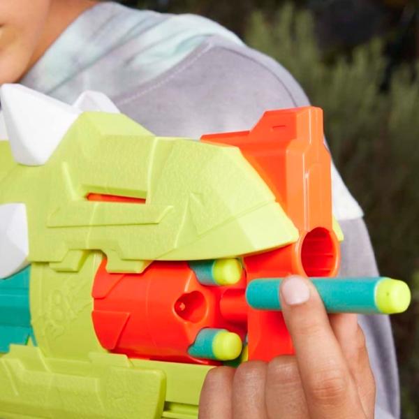 Pistol automat de jucărie Hasbro Nerf Dinosquad Armorstrike F5855 8+/ Săgeți/ Green photo 5