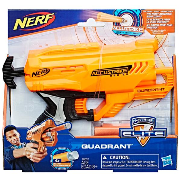 Pistol automat de jucărie Hasbro Nerf Accustrike Quadrant E0012 8+/ Săgeți/ Yellow photo 2 Pistol automat de jucărie Hasbro Nerf Accustrike Quadrant E0012 8+/ Săgeți/ Yellow photo 2