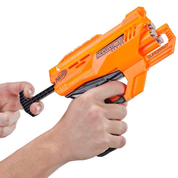 Pistol automat de jucărie Hasbro Nerf Accustrike Quadrant E0012 8+/ Săgeți/ Yellow photo 3 Pistol automat de jucărie Hasbro Nerf Accustrike Quadrant E0012 8+/ Săgeți/ Yellow photo 3