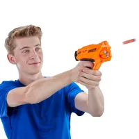 Pistol automat de jucărie Hasbro Nerf Accustrike Quadrant E0012 8+/ Săgeți/ Yellow photo 4