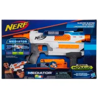 Pistol automat de jucărie Hasbro Nerf Modulus Mediator E0016 8+/ Săgeți/ White photo 2