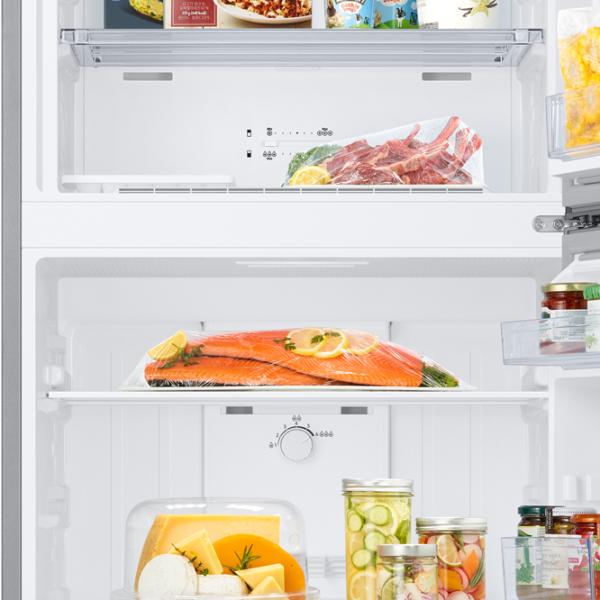 Frigider Samsung RT42CG6000S9UA cu congelator sus 414 l / 178.5 cm / Silver photo 7