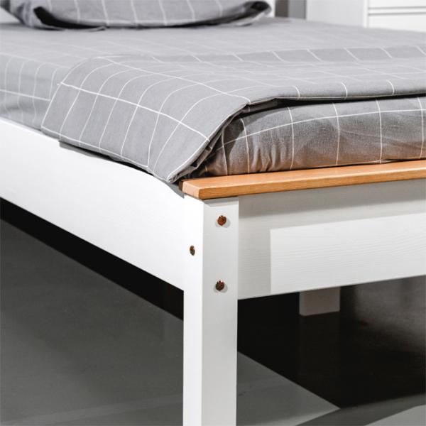 Кровать Mobicasa Hercules 120 x 200 см/ Дерево/ Белый photo 3
