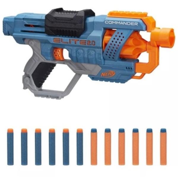 Игрушечный автомат Hasbro Nerf Elite 2.0 Commander RC 6 E9485 8+/ Стрел/ Синий photo 2 Игрушечный автомат Hasbro Nerf Elite 2.0 Commander RC 6 E9485 8+/ Стрел/ Синий photo 2